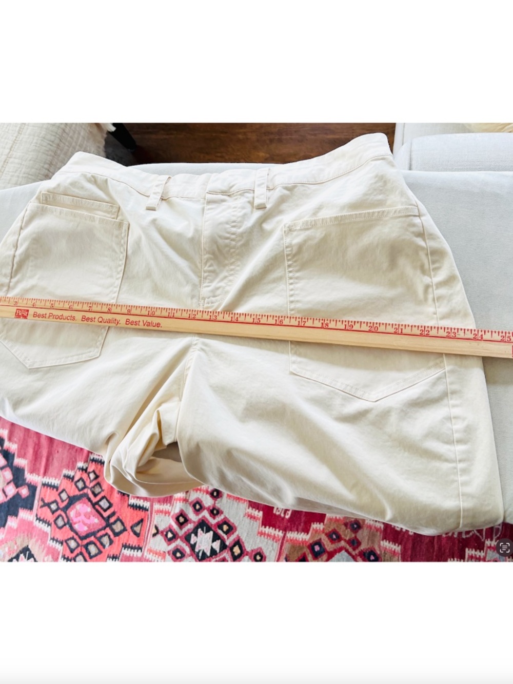 RUTI Slouchy Twill Barrel Pants in Ecru - 14 - Picture 12 of 14